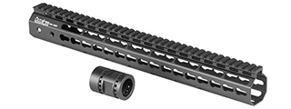 KM-001S-BK ARES 15-INCH METAL AIRSOFT KEYMOD HANGUARD (BLACK)