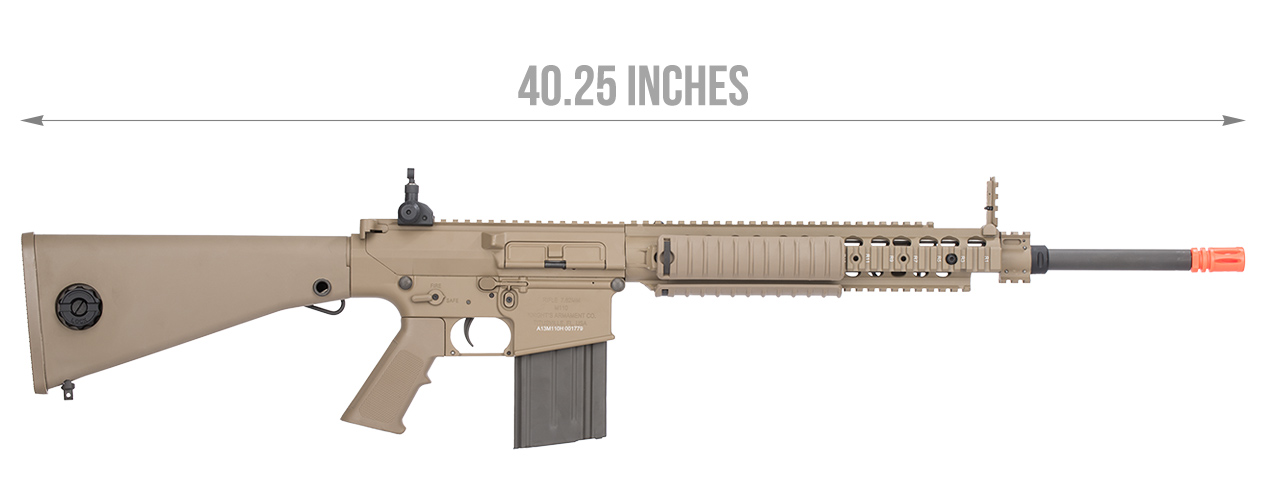 ARES SR25 RIS Sniper Airsoft AEG Rifle - (Tan) - Click Image to Close