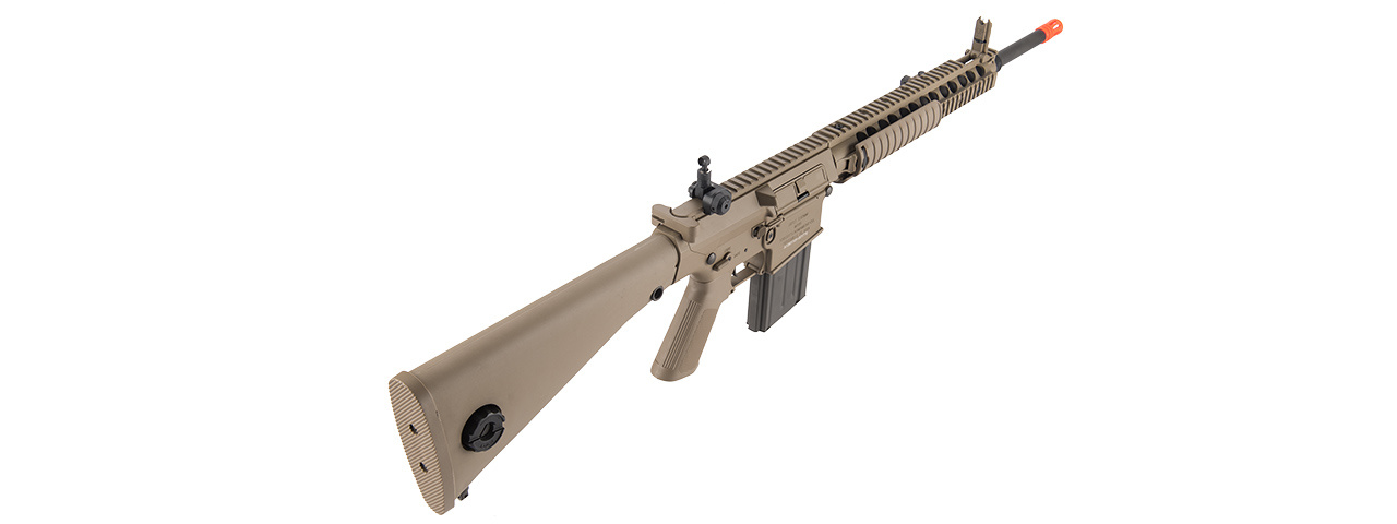 ARES SR25 RIS Sniper Airsoft AEG Rifle - (Tan) - Click Image to Close