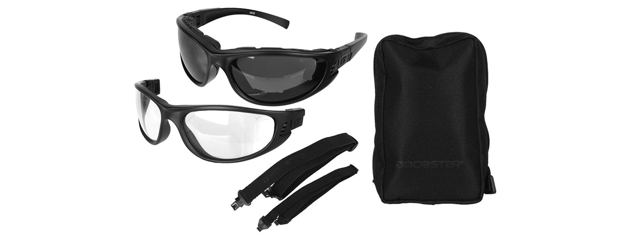 BOBSTER ECHO BALLISTIC GOGGLES ANSI Z87 RATED W/ EXTRA LENSES - Click Image to Close