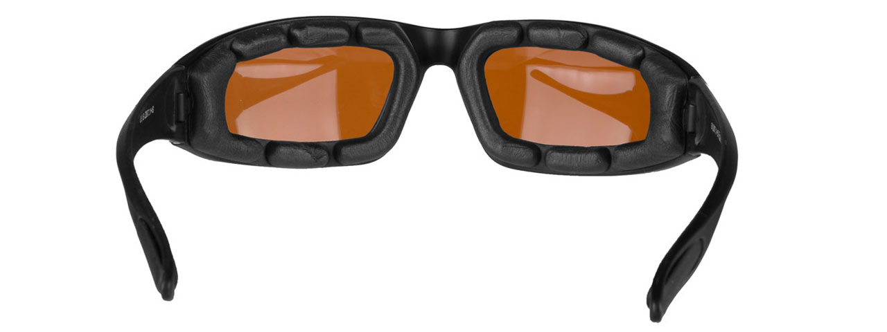 BOBSTER FOAMERZ 2 FULL SEAL SUNGLASSES ANSI Z87 RATED - AMBER LENS - Click Image to Close