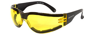 BOBSTER SHIELD III SHOOTING GLASSES ANSI Z87 RATED - YELLOW LENS