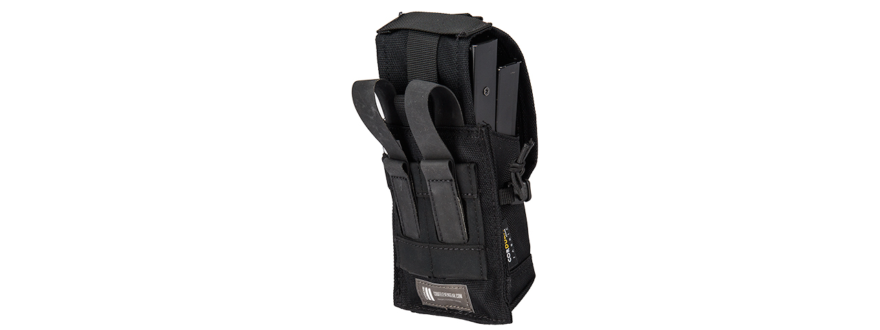 C206B CODE11 M4/5.56 CORDURA DOUBLE MAGAZINE POUCH (BLACK) - Click Image to Close