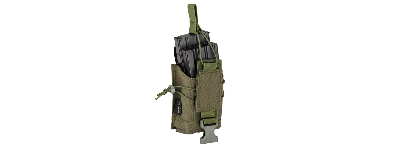 C206G CODE11 M4/5.56 CORDURA DOUBLE MAGAZINE POUCH (OLIVE DRAB) - Click Image to Close