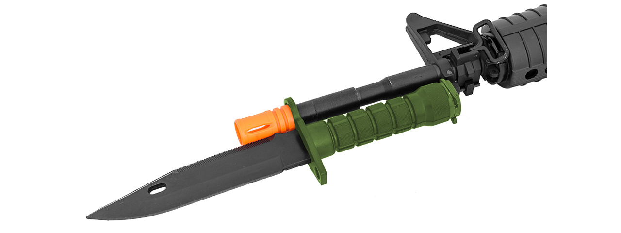 CA-07G M9 DUMMY BAYONET W/ BLADE COVER FOR M4 / M16 AIRSOFT (OLIVE DRAB) - Click Image to Close