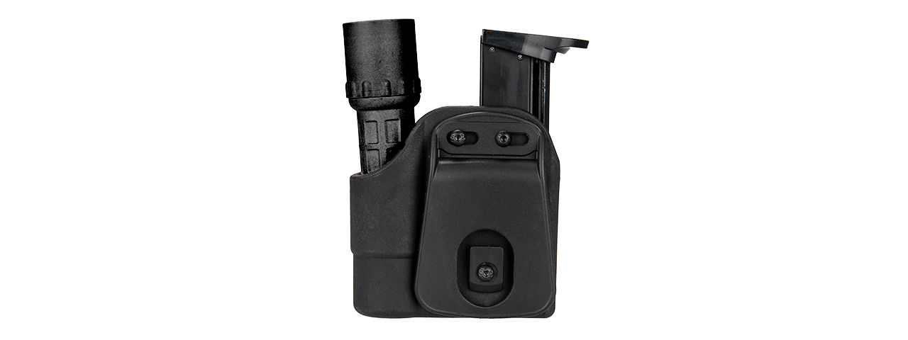 CA-1238B TACTICAL POLYMER PISTOL MAG AND FLASHLIGHT CARRIER (BLACK) - Click Image to Close