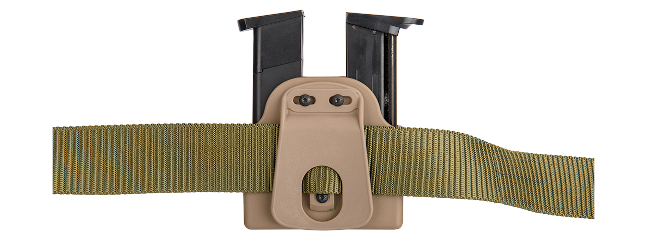 CA-1239T DUAL POLYMER PISTOL MAGAZINE CARRIER (TAN) - Click Image to Close