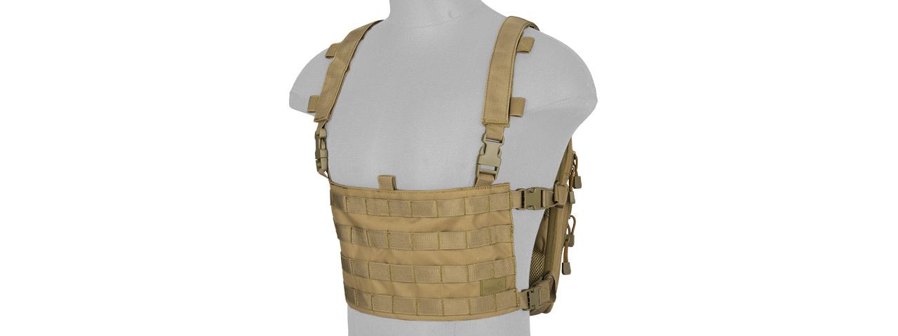 CA-1615TN QD CHEST RIG LIGHTWEIGHT BACKPACK (TAN) - Click Image to Close