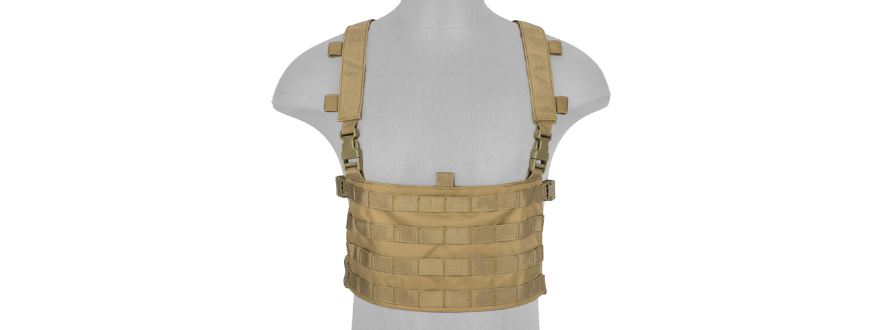 CA-1615TN QD CHEST RIG LIGHTWEIGHT BACKPACK (TAN) - Click Image to Close