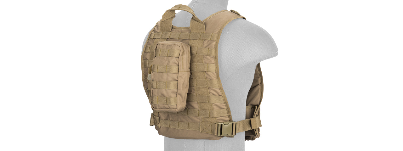 CA-301TN Nylon Molle Tactical Vest (Tan) - Click Image to Close