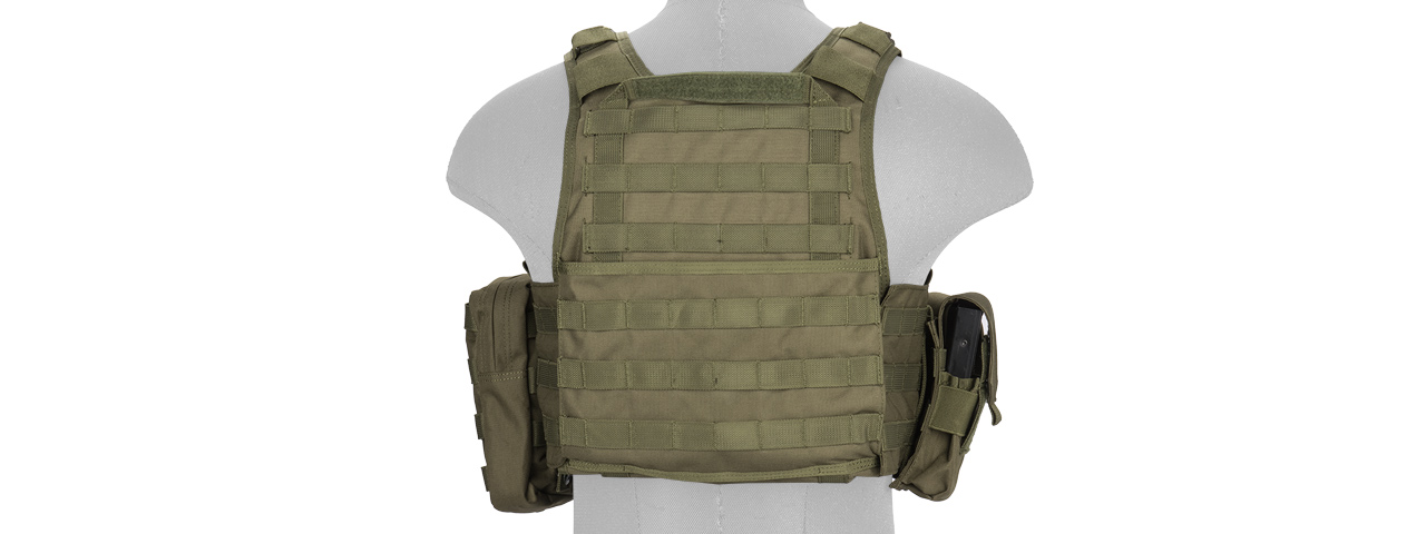 Lancer Tactical CA-305G Tactical Assault Vest in OD - Click Image to Close