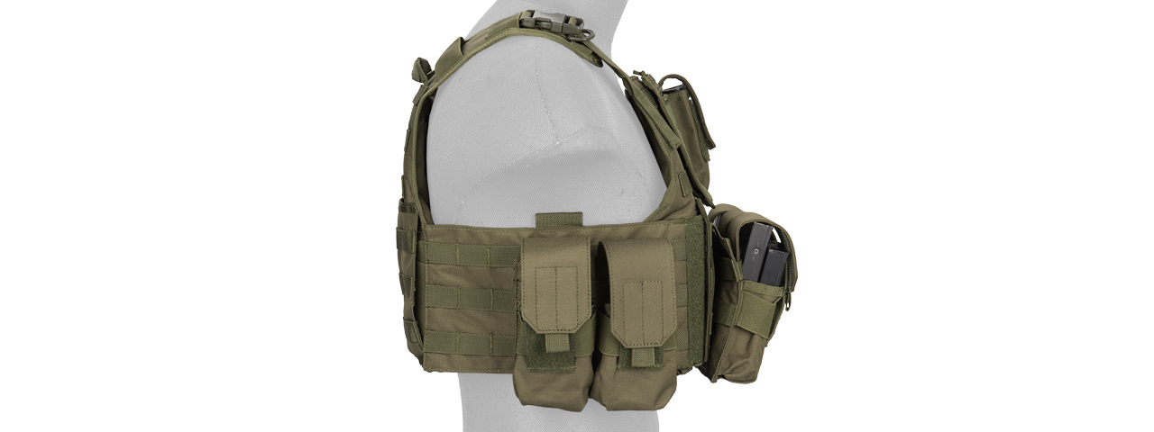 CA-305GN Nylon Assault Tactical Vest (OD Green) - Click Image to Close