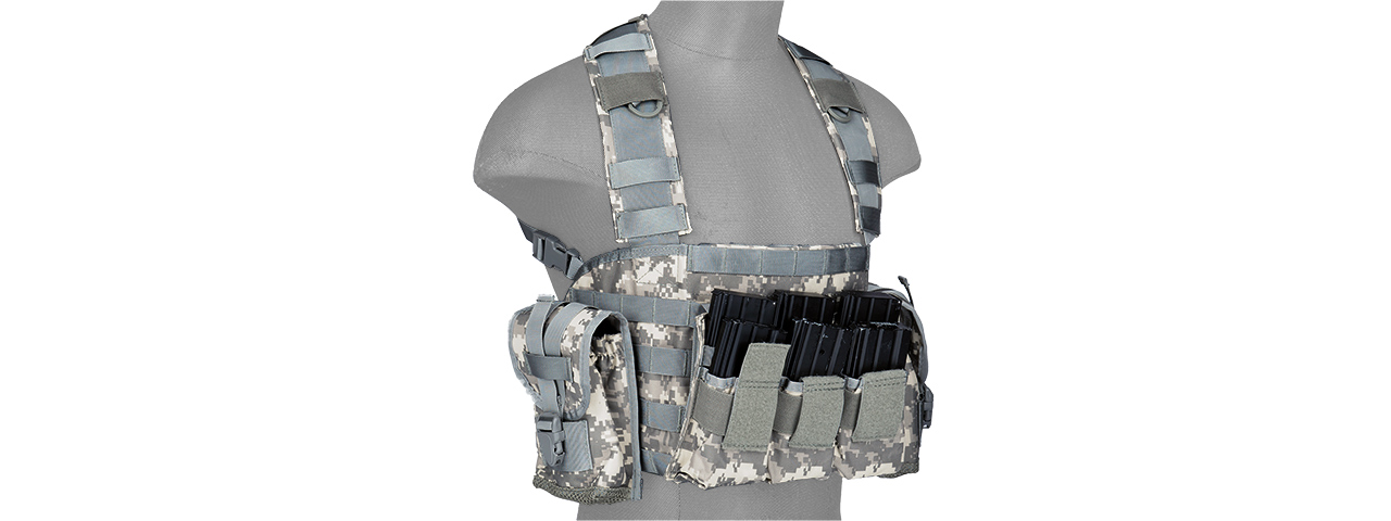 CA-307AN AIRSOFT M4 MOLLE MODULAR CHEST RIG - ACU - Click Image to Close