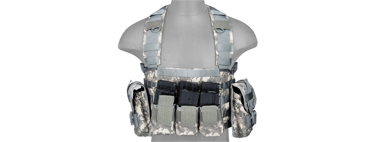 CA-307AN AIRSOFT M4 MOLLE MODULAR CHEST RIG - ACU - Click Image to Close