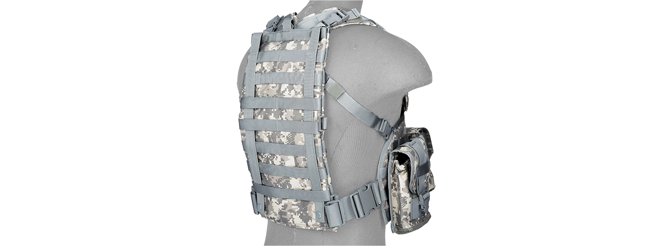 CA-307AN AIRSOFT M4 MOLLE MODULAR CHEST RIG - ACU - Click Image to Close