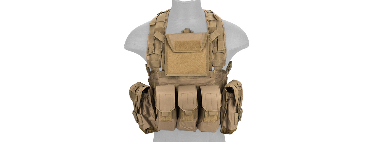 CA-307TN NYLON MODULAR CHEST RIG (TAN)