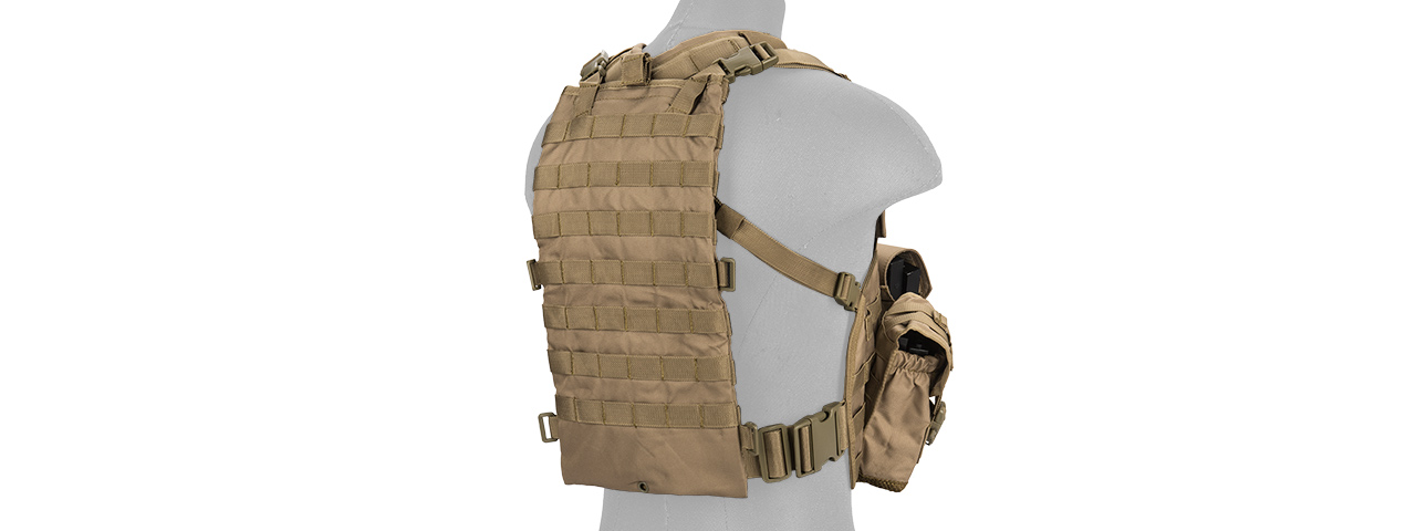 CA-307TN NYLON MODULAR CHEST RIG (TAN) - Click Image to Close