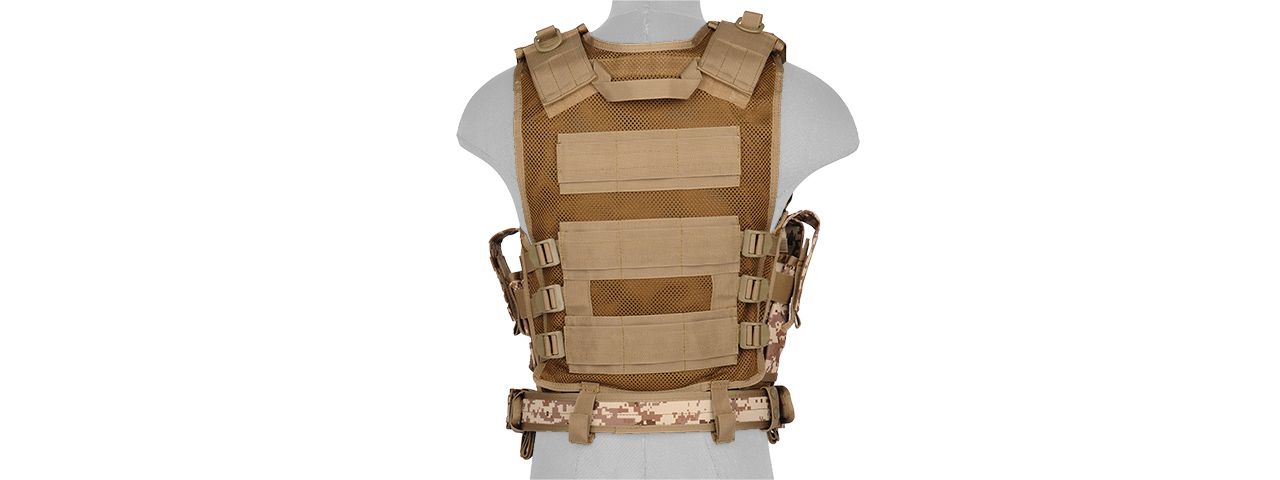 CA-310DDN 1000D NYLON AIRSOFT COMBAT VEST W/ HOLSTER (DESERT DIGITAL)