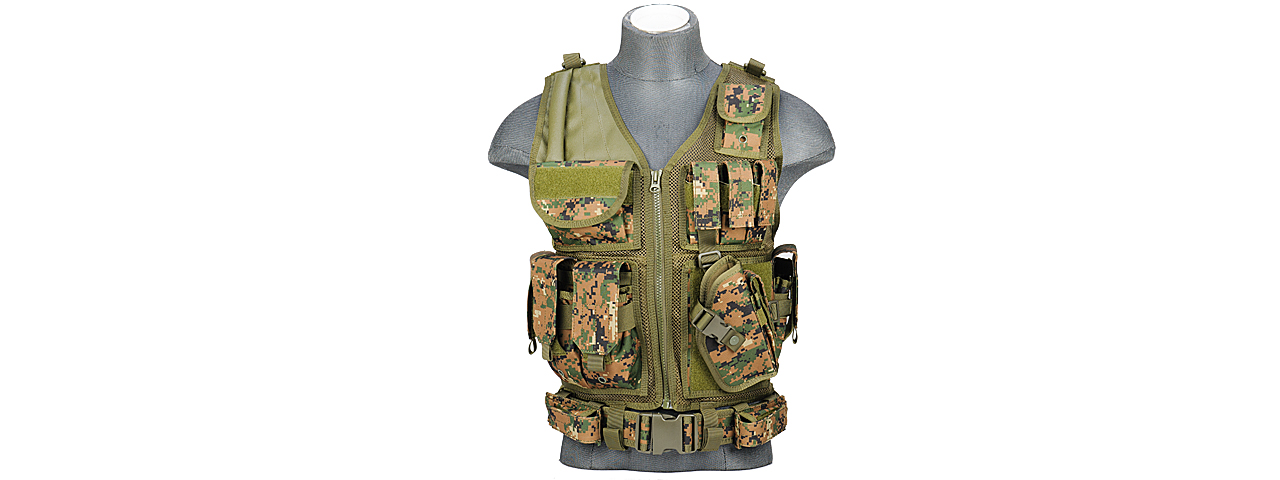 CA-310DN CROSSDRAW VEST 1000D NYLON (DIGITAL MARPAT) - Click Image to Close