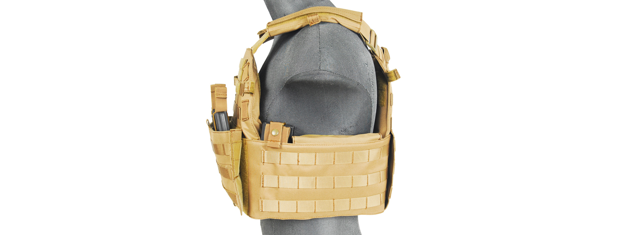 CA-311T2N 1000D NYLON AIRSOFT MOLLE PLATE CARRIER (TAN)