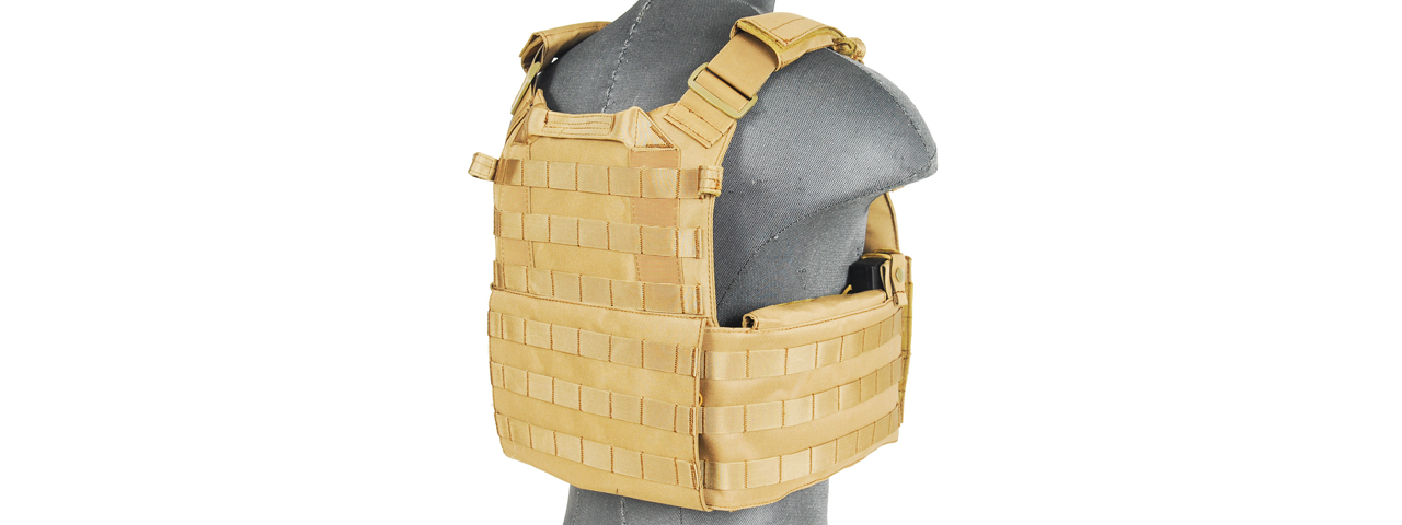 CA-311T2N 1000D NYLON AIRSOFT MOLLE PLATE CARRIER (TAN)