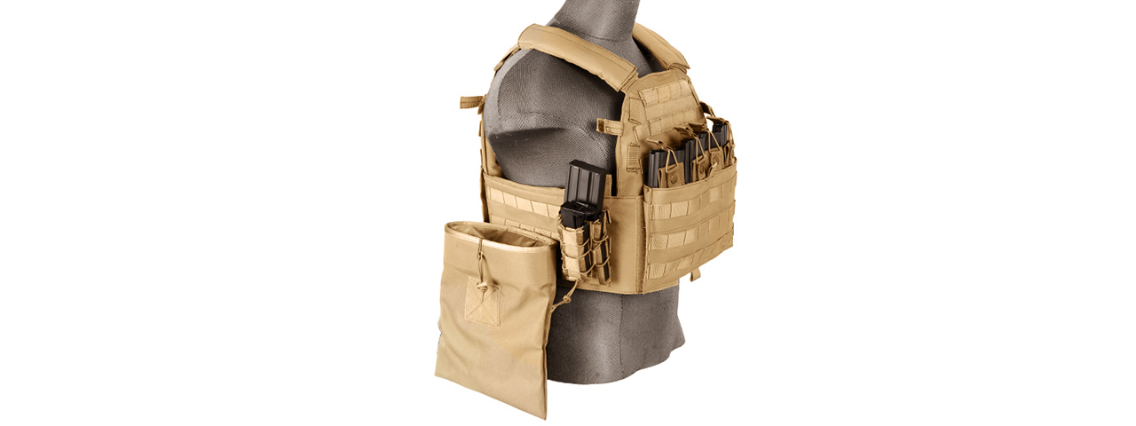CA-311TN 69T4 1000D Nylon Tactical Vest (Tan) - Click Image to Close