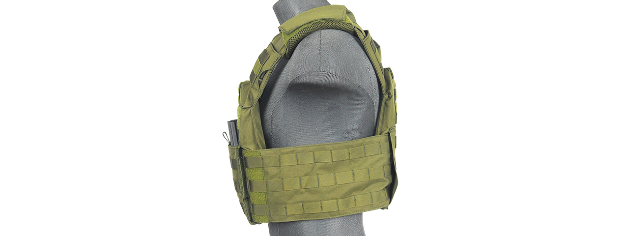 SAPC W/DUAL INNER MAG POUCH AND SHOULDER PADS (OD GREEN) - Click Image to Close