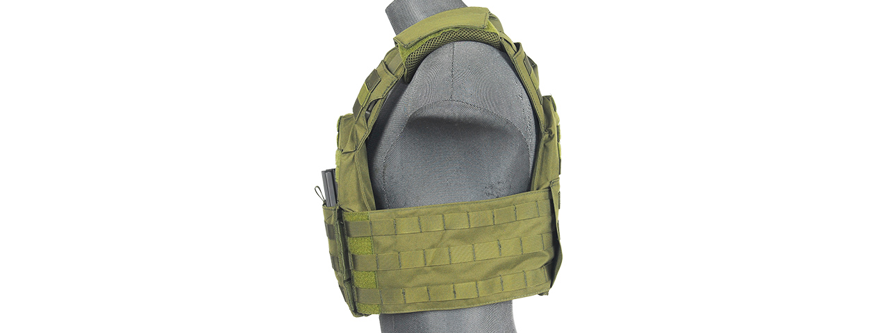 SAPC W/DUAL INNER MAG POUCH AND SHOULDER PADS (OD GREEN)