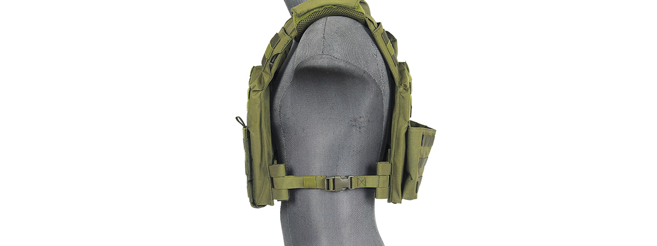 SAPC W/DUAL INNER MAG POUCH AND SHOULDER PADS (OD GREEN)