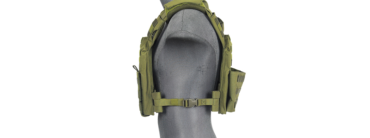 SAPC W/DUAL INNER MAG POUCH AND SHOULDER PADS (OD GREEN) - Click Image to Close