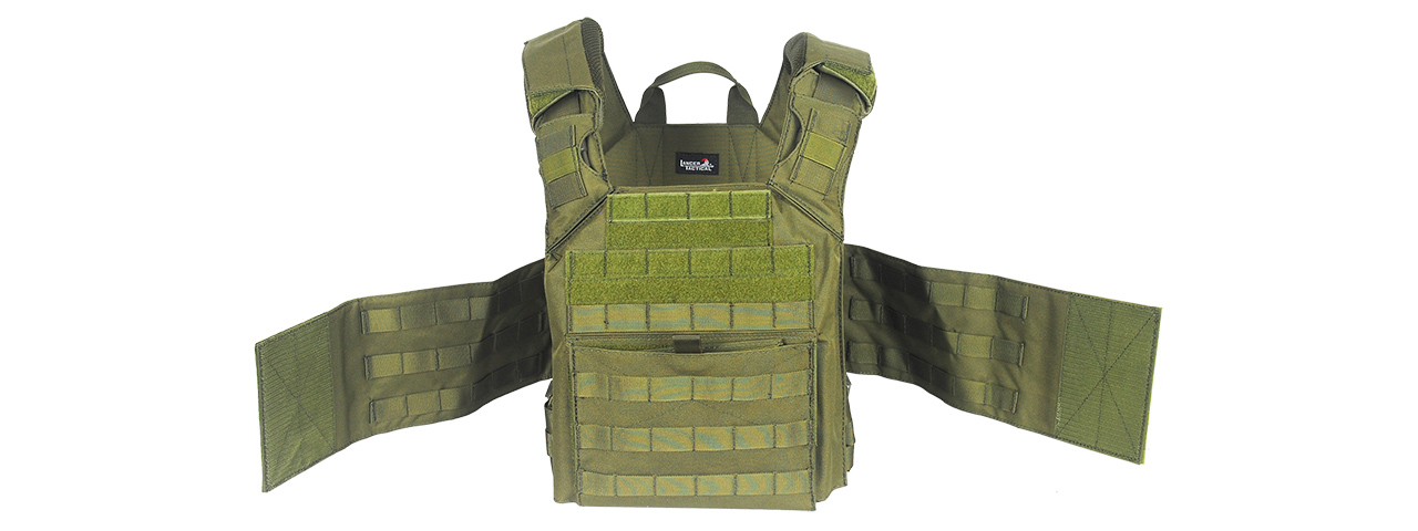 SAPC W/DUAL INNER MAG POUCH AND SHOULDER PADS (OD GREEN)