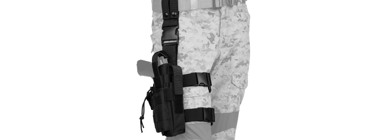 CA-322BN 1000D NYLON TORNADO DROP LEG HOLSTER (BLACK)