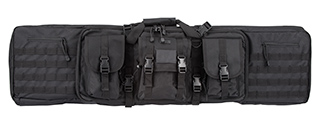 LANCER TACTICAL 48" DOUBLE GUN BAG 600D PVC MOLLE BELT RIFLE BAG (BLACK)