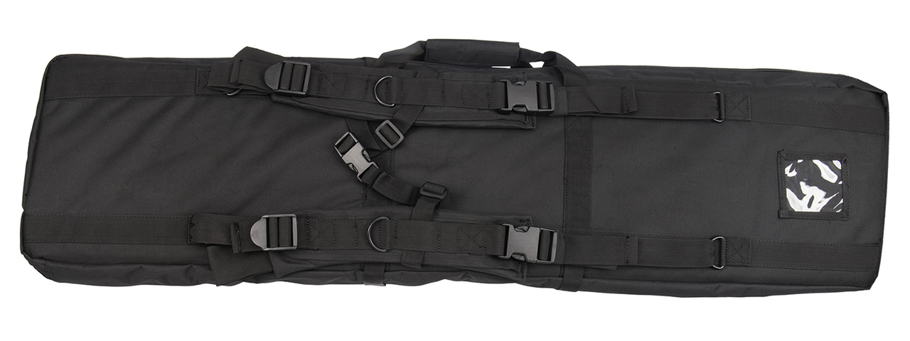 LANCER TACTICAL 48" DOUBLE GUN BAG 600D PVC MOLLE BELT RIFLE BAG (BLACK)