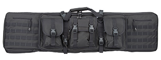 LANCER TACTICAL 48" DOUBLE GUN BAG 600D PVC MOLLE BELT RIFLE BAG (GRAY)