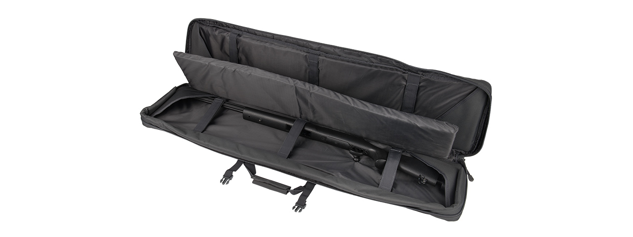 LANCER TACTICAL 48" DOUBLE GUN BAG 600D PVC MOLLE BELT RIFLE BAG (GRAY)