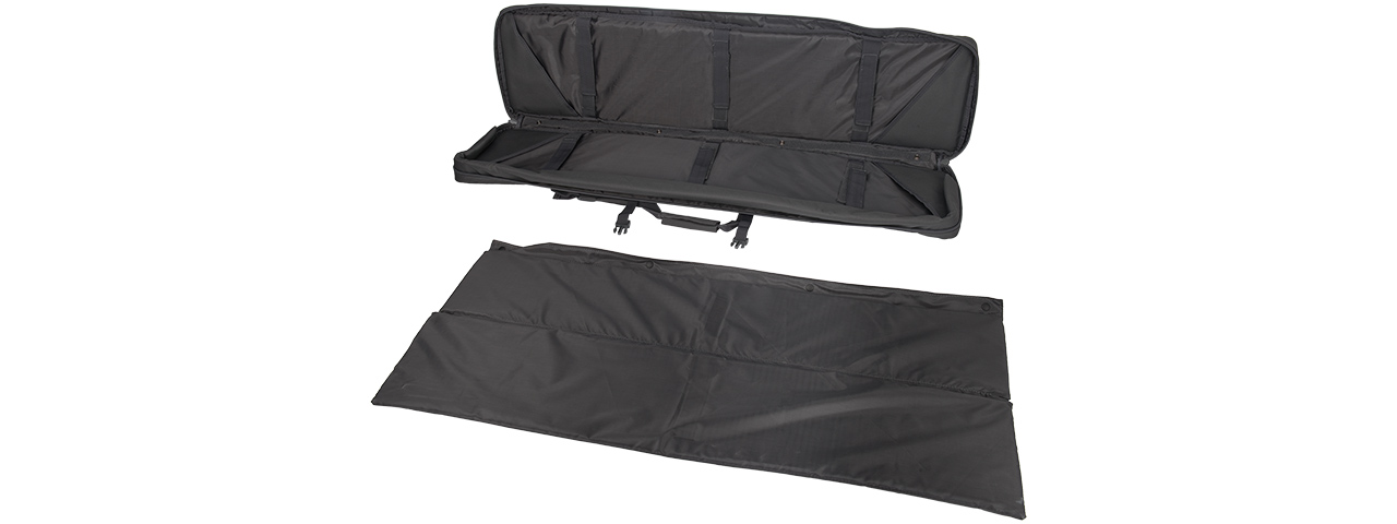 LANCER TACTICAL 48" DOUBLE GUN BAG 600D PVC MOLLE BELT RIFLE BAG (GRAY) - Click Image to Close