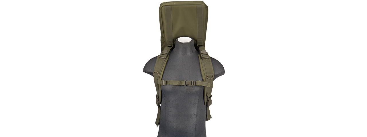 LANCER TACTICAL 48" DOUBLE GUN BAG 600D PVC MOLLE BELT RIFLE BAG (OD GREEN)