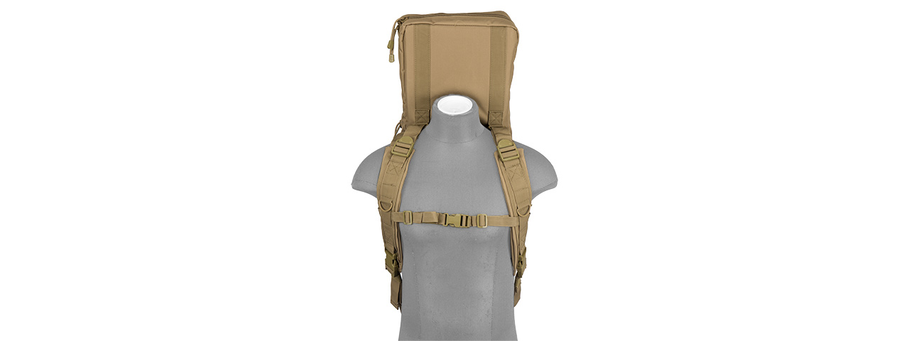 LANCER TACTICAL 48" DOUBLE GUN BAG 600D PVC MOLLE BELT RIFLE BAG (TAN)