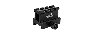 CA-437 ALUMINUM 2-SLOT MED-PROFILE COMPACT RISER MOUNT (BLACK)