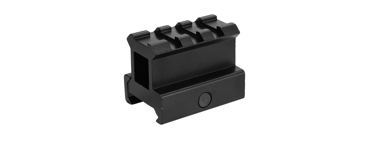 CA-437 ALUMINUM 2-SLOT MED-PROFILE COMPACT RISER MOUNT (BLACK)