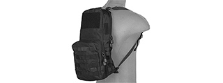 Lancer Tactical 1000D Nylon Airsoft Molle Hydration Backpack (Color: Black)