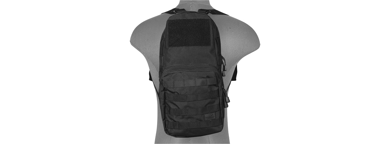 Lancer Tactical 1000D Nylon Airsoft Molle Hydration Backpack (Color: Black) - Click Image to Close