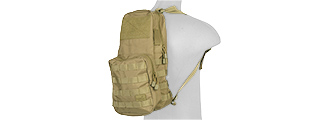 Lancer Tactical 1000D Nylon Airsoft Molle Hydration Backpack (Color: Khaki)