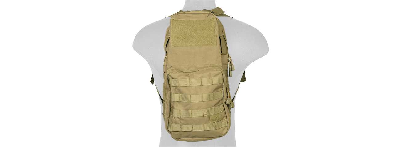 Lancer Tactical 1000D Nylon Airsoft Molle Hydration Backpack (Color: Khaki)