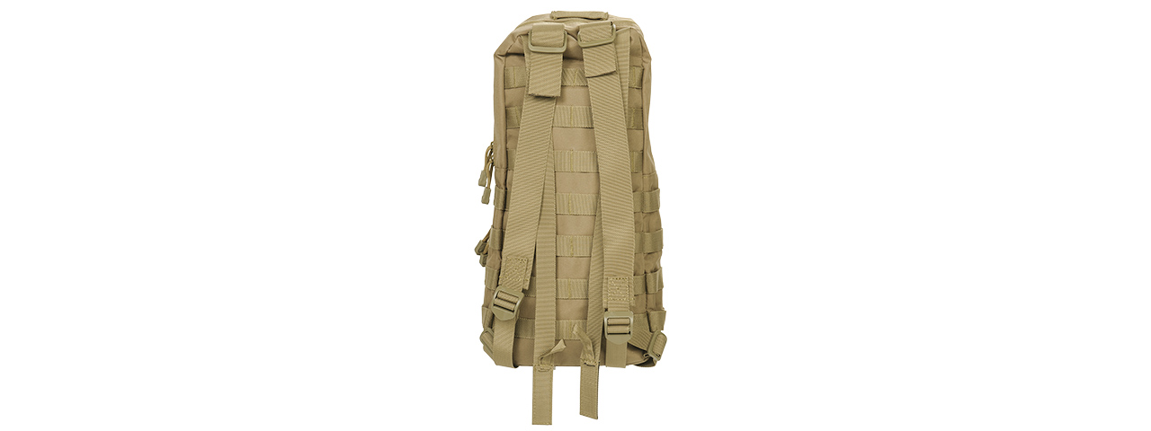 Lancer Tactical 1000D Nylon Airsoft Molle Hydration Backpack (Color: Khaki) - Click Image to Close