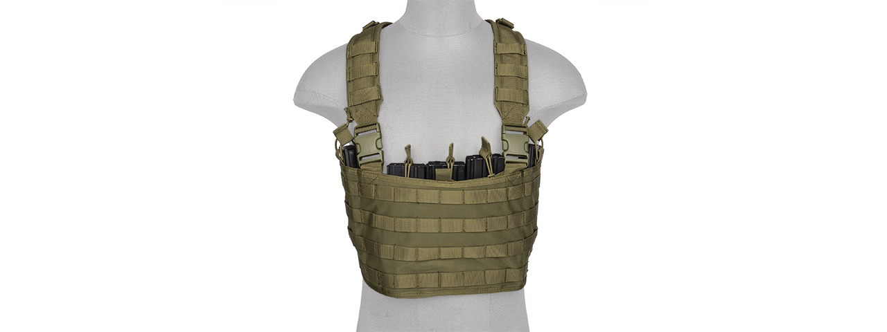 CA-882GN LIGHT WEIGHT CHEST RIG W/ MAG POUCH (OLIVE DRAB)