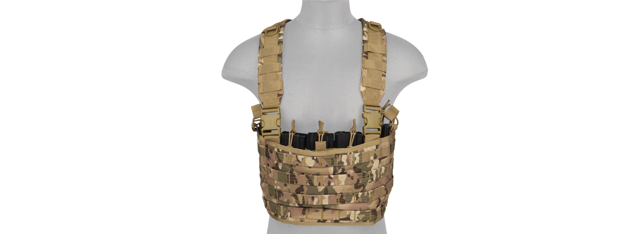 CA-882MN LIGHTWEIGHT MAGAZINE POUCH CHEST RIG (CAMO) - Click Image to Close