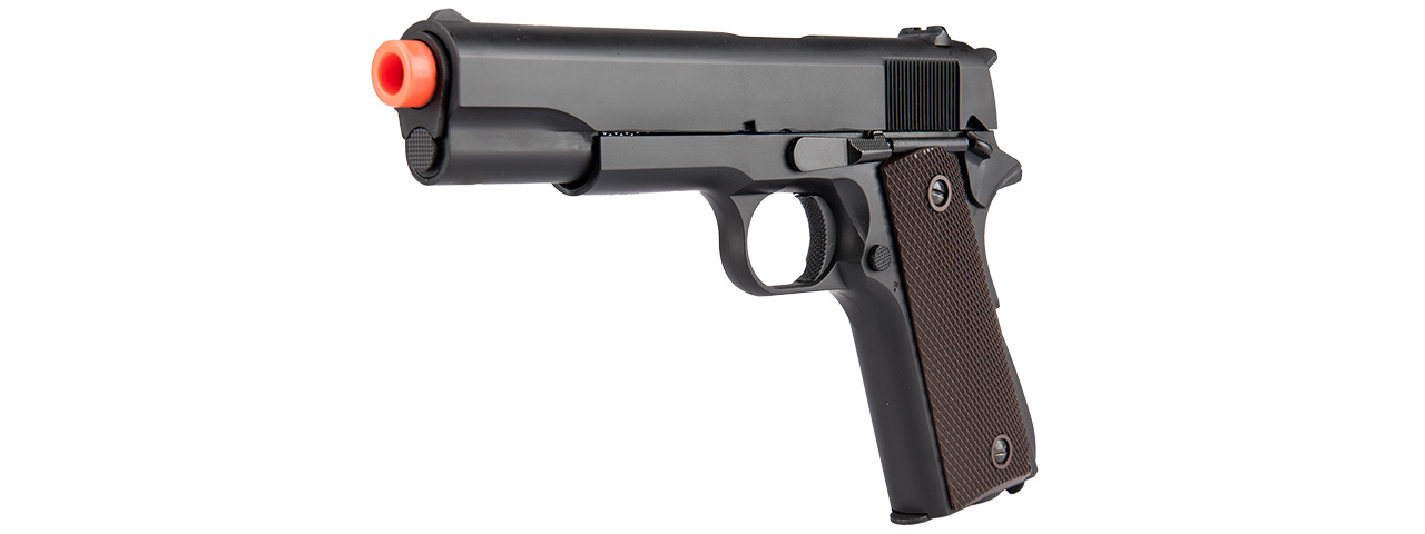 Double Bell M1911 Polymer Slide Gas Blowback Airsoft Pistol (Black) - Click Image to Close