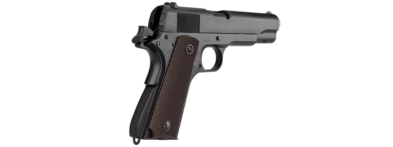 Double Bell M1911 Polymer Slide Gas Blowback Airsoft Pistol (Black) - Click Image to Close